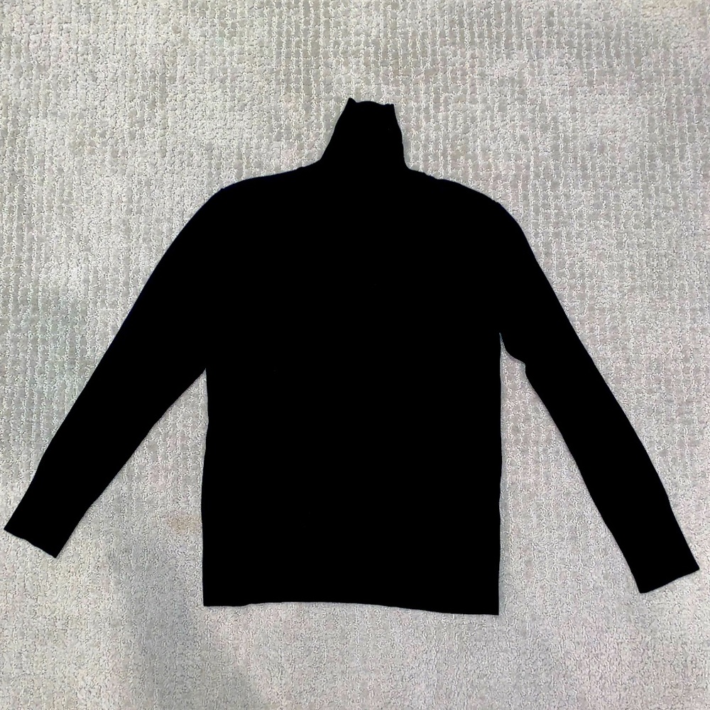 Black Doncaster Turtleneck